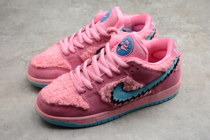 grateful dead x nike sb dunk low "pink bear"-cj5378-600
