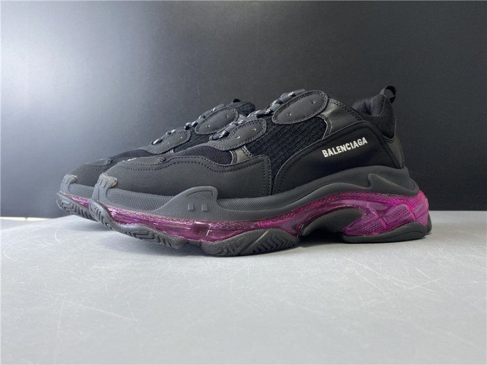 bl triple s trainers clear sole black 541335 w09o1 9252