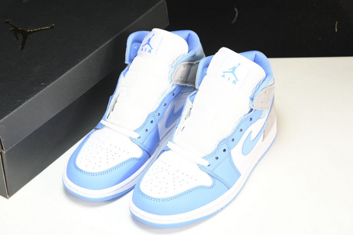 jordan 1 mid university blue grey - dx9276-100