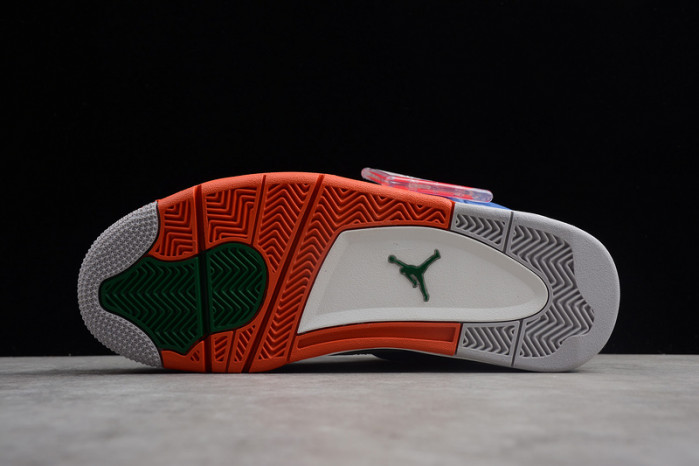 air jordan 4 white/bright crimson-royal blue 308497-171