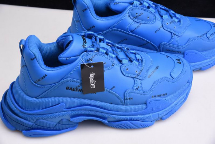 bl triple s trainers blue letters -kickze bl12