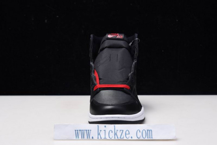 jordan 1 retro high black satin gym red - 555088-060