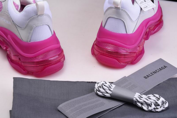 bl triple s trainers clear sole white pink 541624 w09oh 1012