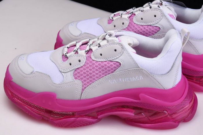 bl triple s trainers clear sole white pink 541624 w09oh 1012