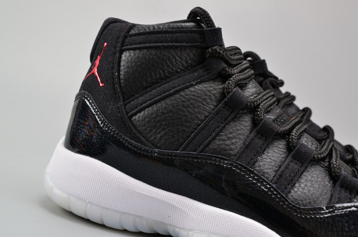 air jordan 11 retro bg (gs) "72-10" black womens 378038-002