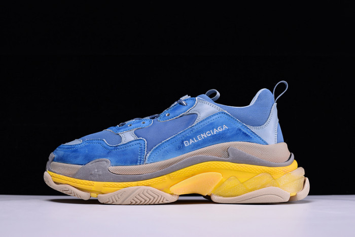 bl 17fw triple s“cream” washed show snea grey mens 483513w06e