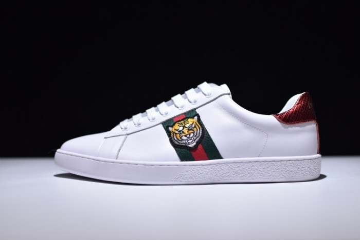 gc ace embroidered low-top sneaker with tiger mens