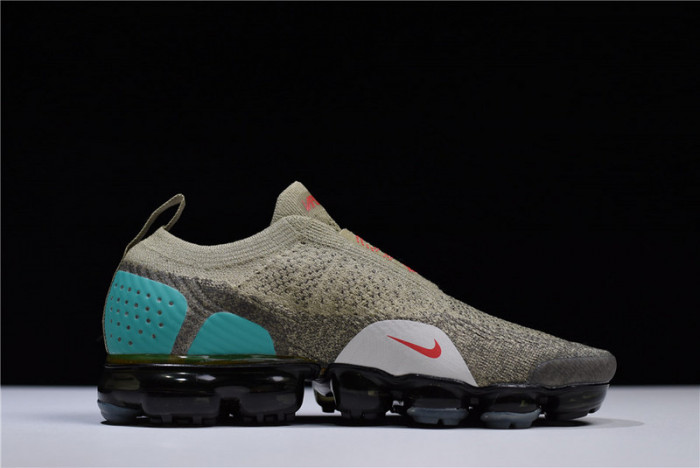 nike vapormax fk moc 2 natural olive habanero red air vapor max mens ah7006-200
